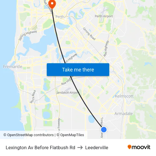 Lexington Av Before Flatbush Rd to Leederville map