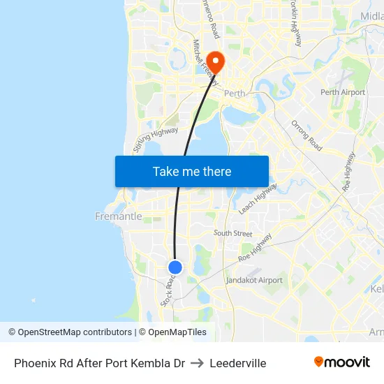 Phoenix Rd After Port Kembla Dr to Leederville map