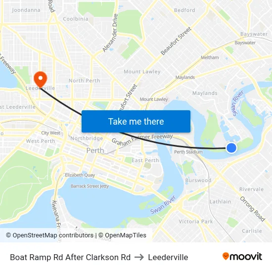 Boat Ramp Rd After Clarkson Rd to Leederville map