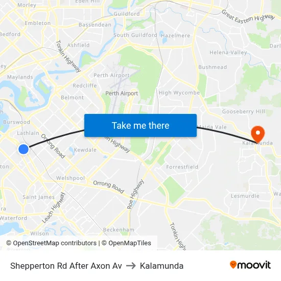 Shepperton Rd After Axon Av to Kalamunda map