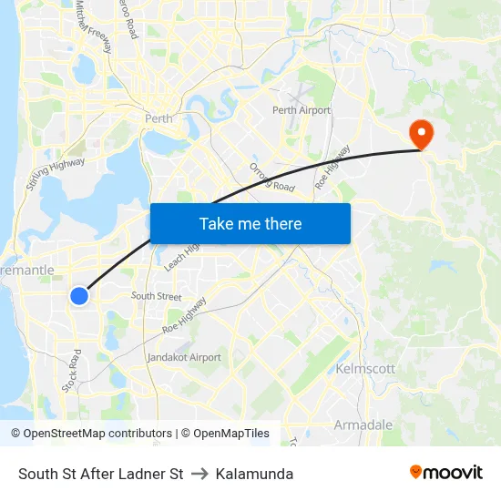 South St After Ladner St to Kalamunda map