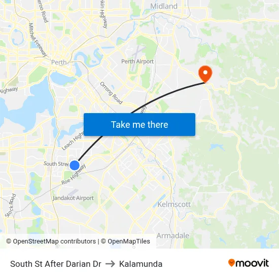 South St After Darian Dr to Kalamunda map