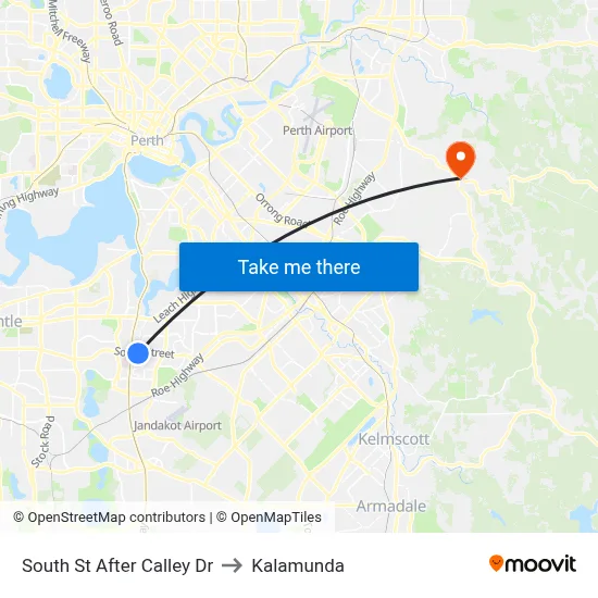 South St After Calley Dr to Kalamunda map