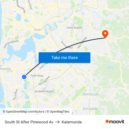 South St After Pinewood Av to Kalamunda map