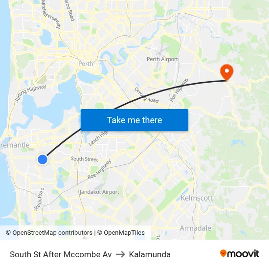 South St After Mccombe Av to Kalamunda map