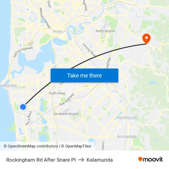Rockingham Rd After Snare Pl to Kalamunda map