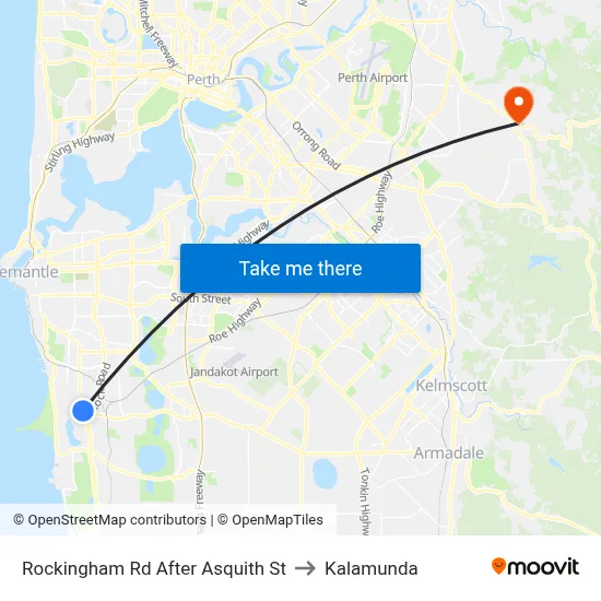 Rockingham Rd After Asquith St to Kalamunda map