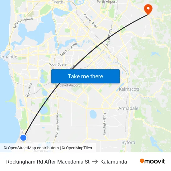 Rockingham Rd After Macedonia St to Kalamunda map