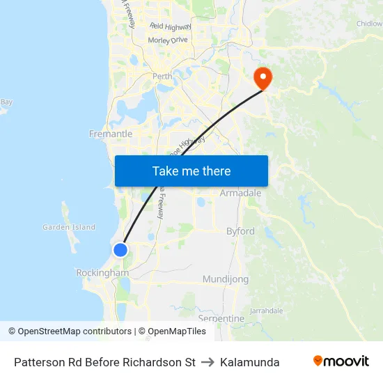 Patterson Rd Before Richardson St to Kalamunda map