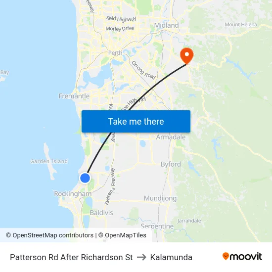Patterson Rd After Richardson St to Kalamunda map