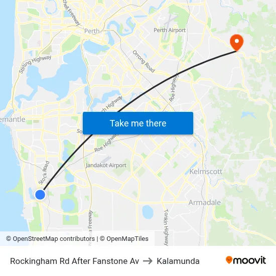 Rockingham Rd After Fanstone Av to Kalamunda map