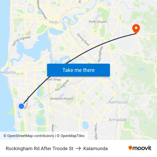 Rockingham Rd After Troode St to Kalamunda map