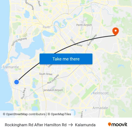 Rockingham Rd After Hamilton Rd to Kalamunda map