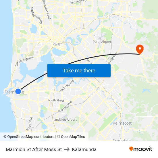 Marmion St After Moss St to Kalamunda map