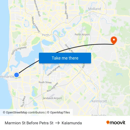 Marmion St Before Petra St to Kalamunda map