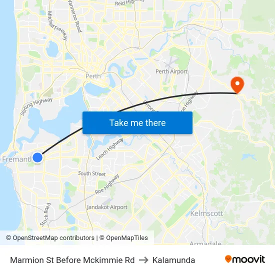 Marmion St Before Mckimmie Rd to Kalamunda map