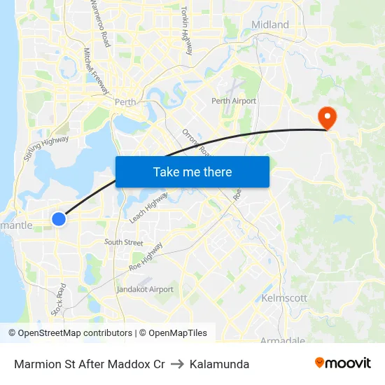 Marmion St After Maddox Cr to Kalamunda map