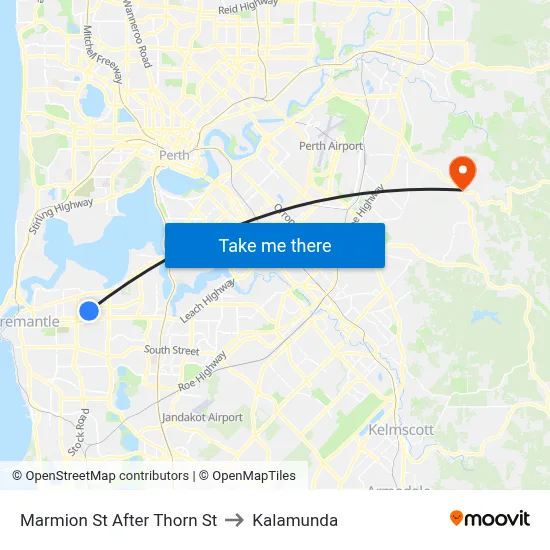 Marmion St After Thorn St to Kalamunda map