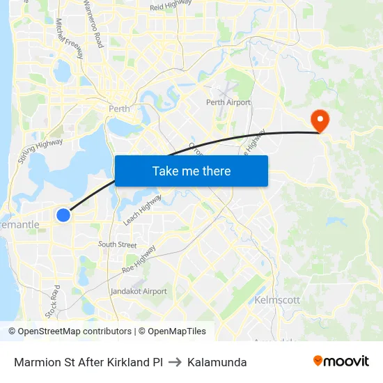 Marmion St After Kirkland Pl to Kalamunda map