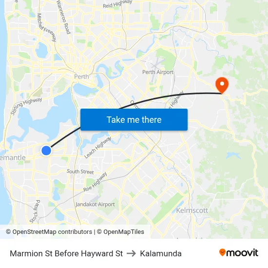 Marmion St Before Hayward St to Kalamunda map