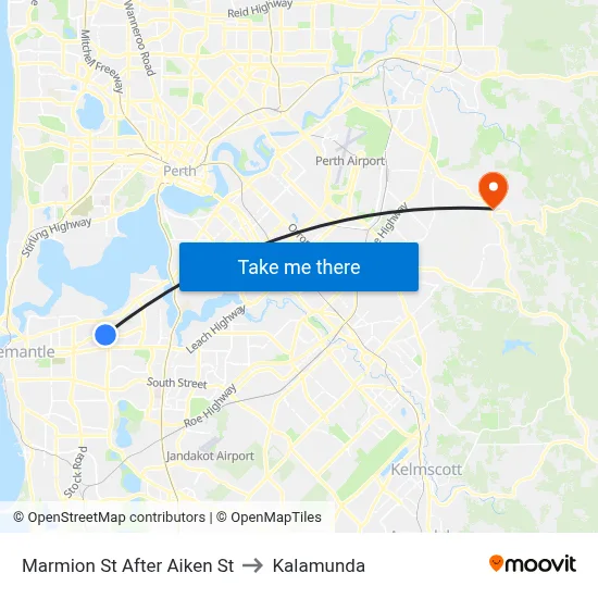 Marmion St After Aiken St to Kalamunda map