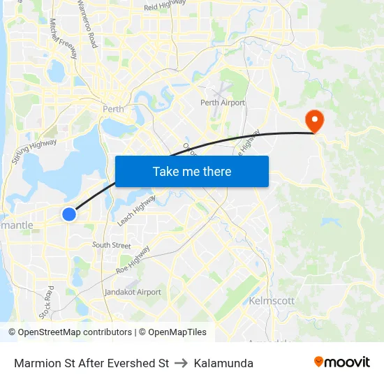 Marmion St After Evershed St to Kalamunda map