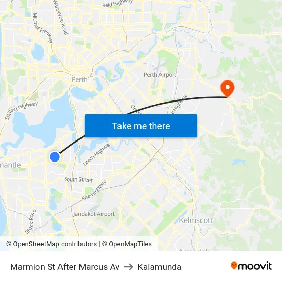 Marmion St After Marcus Av to Kalamunda map