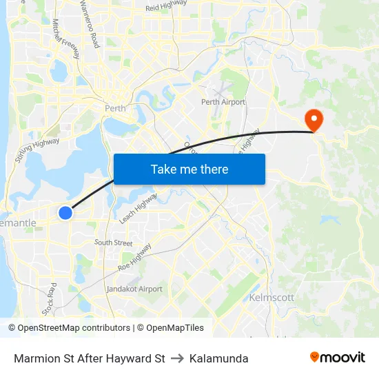 Marmion St After Hayward St to Kalamunda map