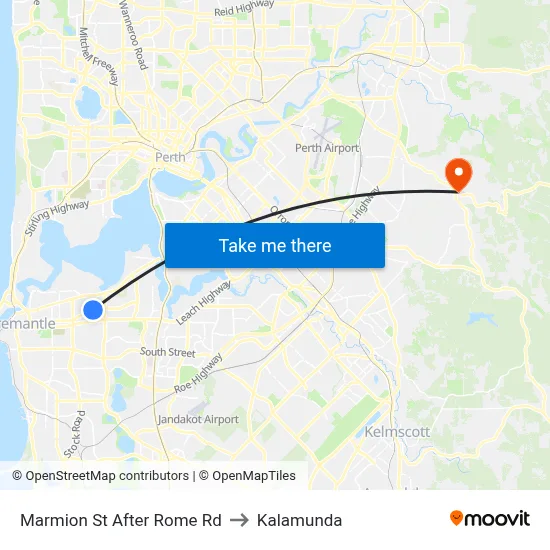 Marmion St After Rome Rd to Kalamunda map
