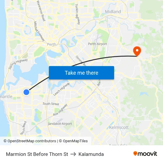 Marmion St Before Thorn St to Kalamunda map