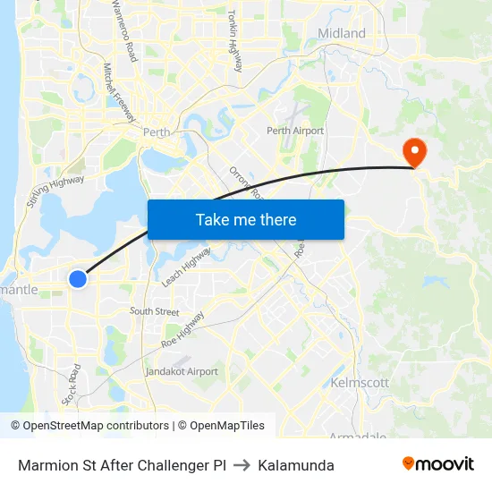 Marmion St After Challenger Pl to Kalamunda map