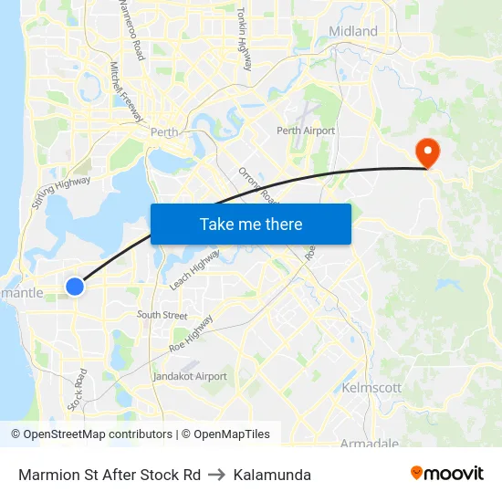 Marmion St After Stock Rd to Kalamunda map
