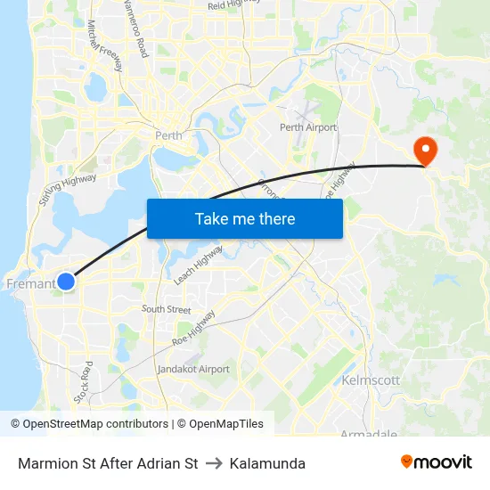 Marmion St After Adrian St to Kalamunda map