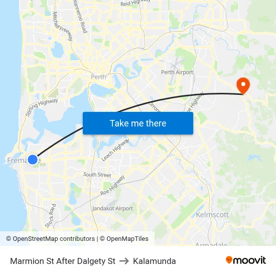 Marmion St After Dalgety St to Kalamunda map