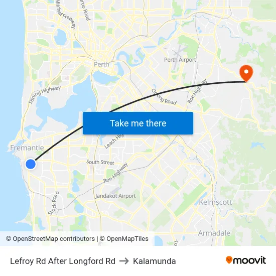 Lefroy Rd After Longford Rd to Kalamunda map
