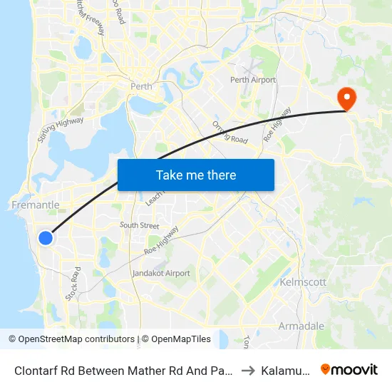 Clontarf Rd Between Mather Rd And Parnell Rd to Kalamunda map