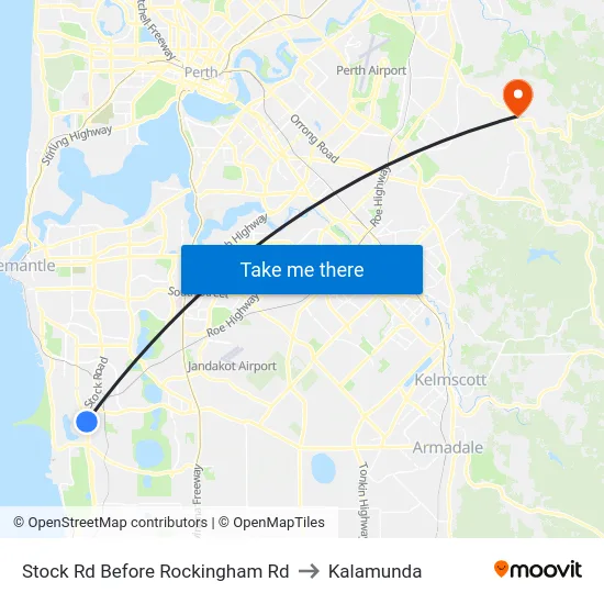 Stock Rd Before Rockingham Rd to Kalamunda map