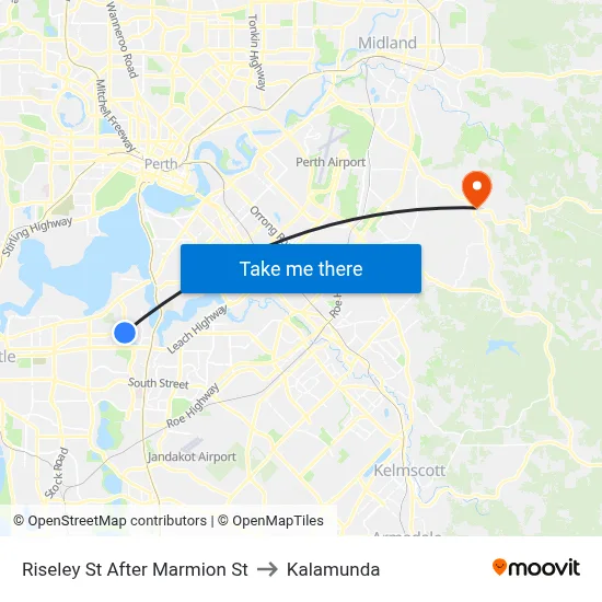 Riseley St After Marmion St to Kalamunda map