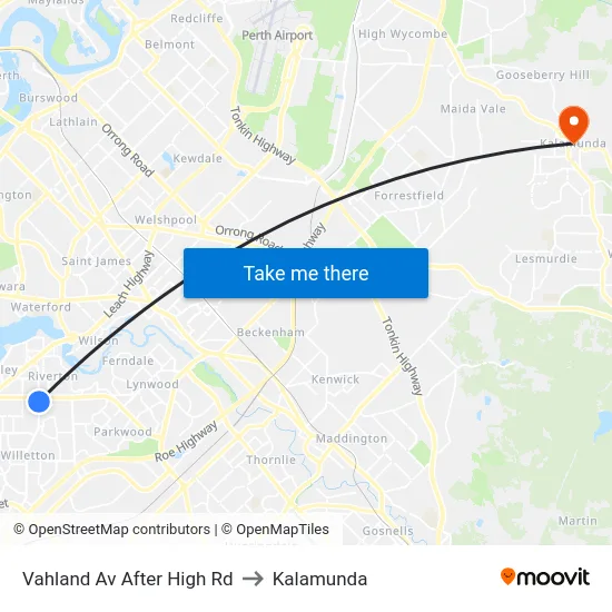 Vahland Av After High Rd to Kalamunda map