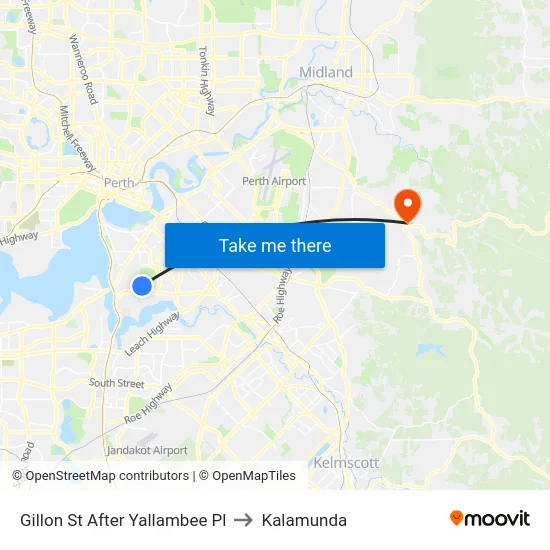 Gillon St After Yallambee Pl to Kalamunda map