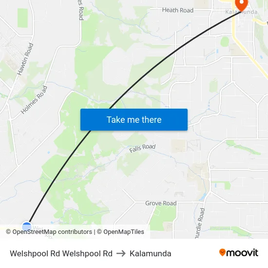 Welshpool Rd Welshpool Rd to Kalamunda map