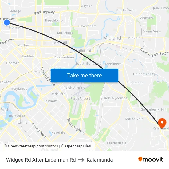 Widgee Rd After Luderman Rd to Kalamunda map