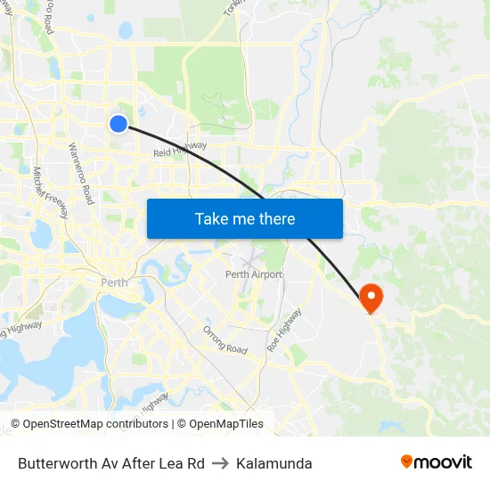 Butterworth Av After Lea Rd to Kalamunda map