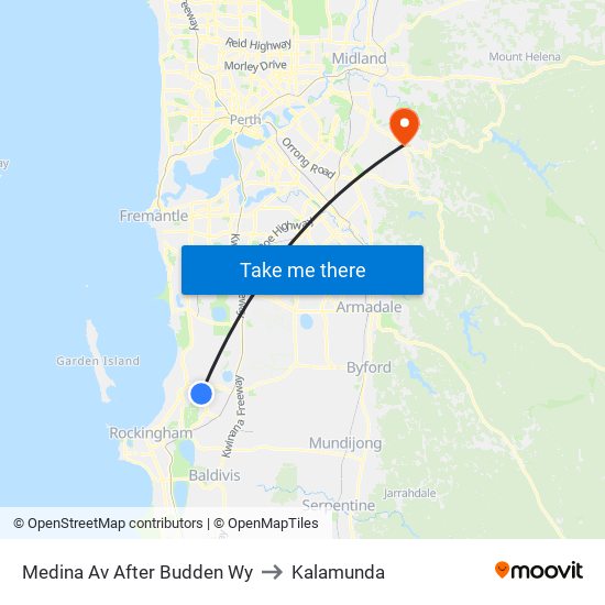 Medina Av After Budden Wy to Kalamunda map