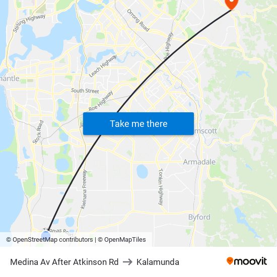 Medina Av After Atkinson Rd to Kalamunda map