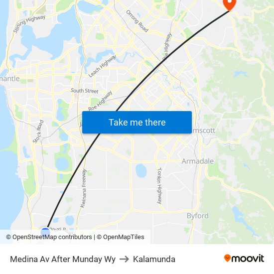 Medina Av After Munday Wy to Kalamunda map