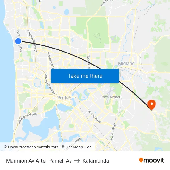 Marmion Av After Parnell Av to Kalamunda map