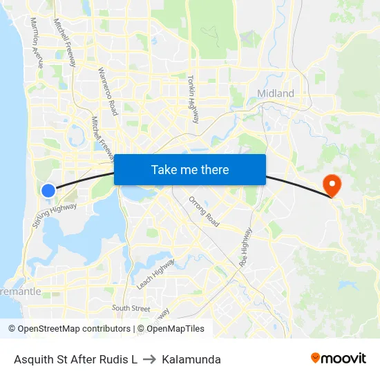 Asquith St After Rudis L to Kalamunda map