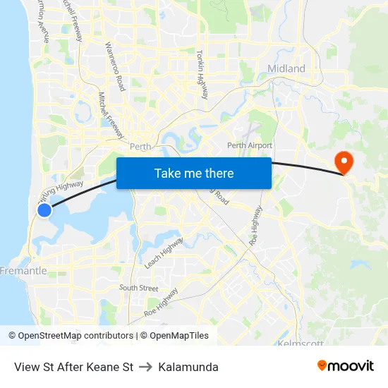 View St After Keane St to Kalamunda map