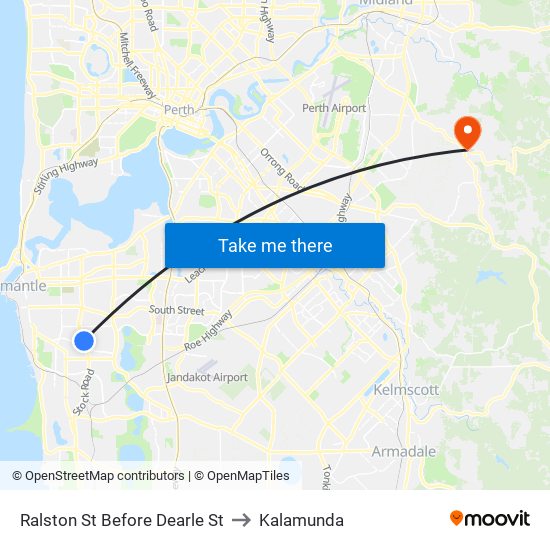 Ralston St Before Dearle St to Kalamunda map